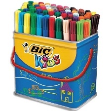FEUTRES LAVABLES VISA - BARIL DE 84 - POINTE FINE DE 2 0 MM - BIC KIDS