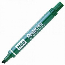 MARQUEUR PERMANENT PENTEL PEN  POINTE BISEAUTEE  VERT
