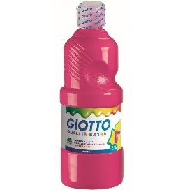 GOUACHE GIOTTO  EXTRA QUALITY SUPER CONCENTREE FLACON 500 ML MAGENTA  ROUGE PRIMAIRE