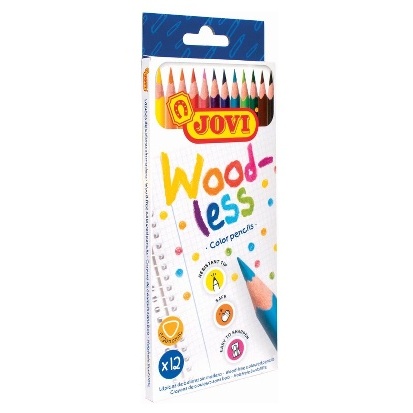 CRAYONS DE COULEURS JOVI 12 WOODLESS