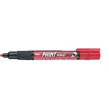 MARQUEUR PEINTURE PENTEL COUVRANTE  POINTE CONIQUE MOYEN ROUGE