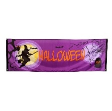BANNIERE POLYESTER   HALLOWEEN   74X220CM