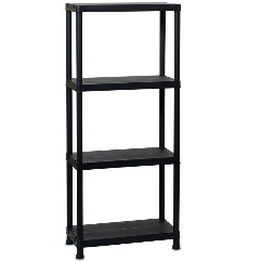 ETAGERE PLASTIQUE 4 NIV L60XP30XH138CM