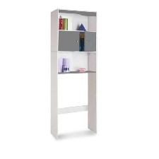 MEUBLE ETAGERE WC 2 PORTES L58XP19 5X178CM GRIS