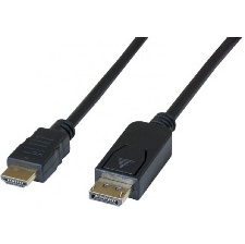 CABLE DISPLAYPORT VIDEO AUDIO VERS HDMI 2M