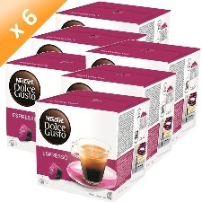 NESCAFE DOLCE GUSTO ESPRESSO 16 BOISSONS PACK DE 6