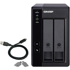 BOITIER DE DISQUES QNAP TR002 2 BAIES SANS DISQUE NOIR