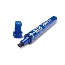 MARQUEUR PENTEL PEN PERMANENT POINTE BISEAUTEE BLEU