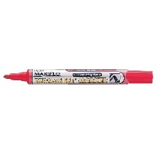 MARQUEUR PENTEL PERMANENT MAXIFLO LABEL POINTE CONIQUE ROUGE