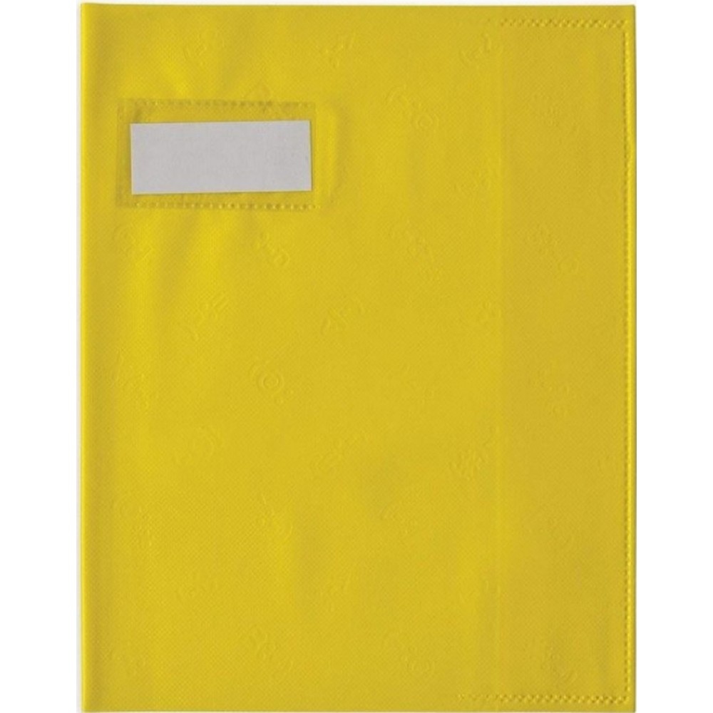 Protège-cahier PVC Jaune 24x32 Cm - Épaisseur 18/100è, Avec étiquette - Marque Elba Picto