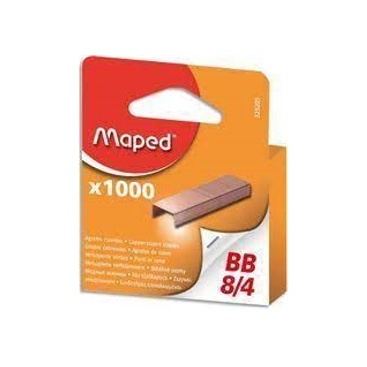 BOITE DE 1 000 AGRAFES BB 8-4  ACIER CUIVRE - BOITE BROCHABLE