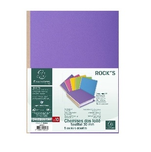 PAQUET 10 CHEMISES SOUFFLET ROCK  S 320 G/M2 ASSORTIS