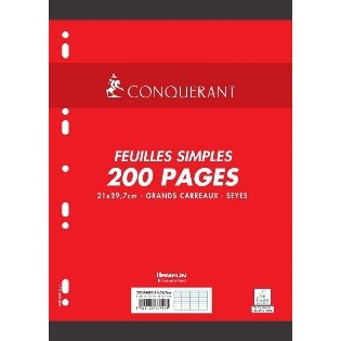COPIE SIMPLE HAMELIN GRAND CARREAUX 210X297 200 PAGES