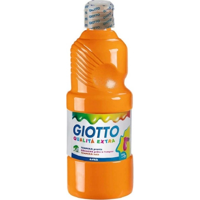 GOUACHE GIOTTO SCHOOL PAINT ULTRA LAVABLE FLACON 500 ML ORANGE