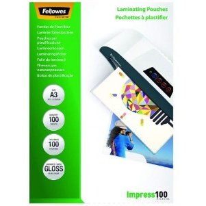 POCHETTES FELLOWES A3 100 MICRONS X 100