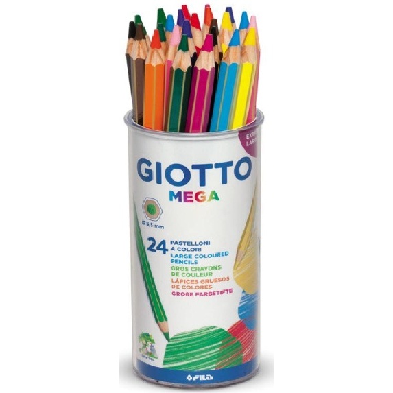 CRAYONS DE COULEUR GIOTTO 24 COULEURS ASSORTIES