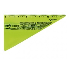 EQUERRE EN PLASTIQUE INCASSABLE MAPED 60 DEGRE 15 CM TWIST N FLEX COULEURS ASSORTIES