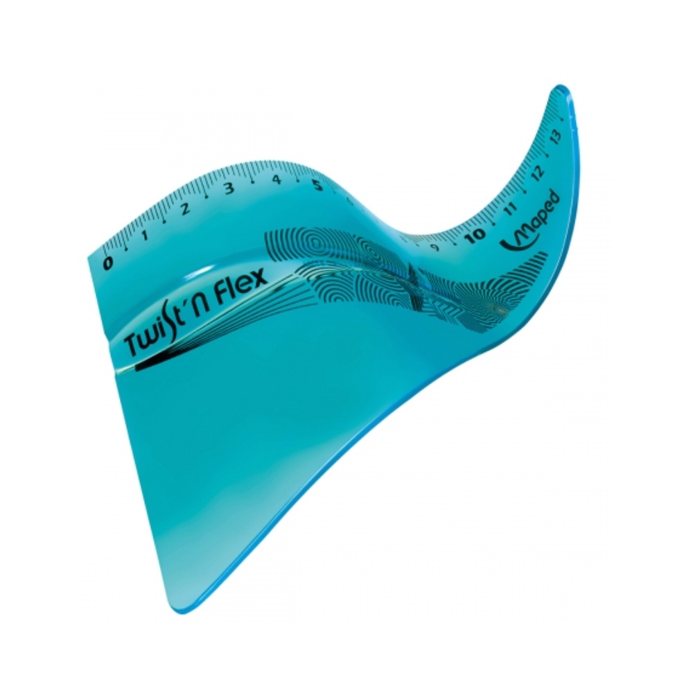 Règle MAPED Twist'n flex 15cm. couleurs assorties (bleu, vert