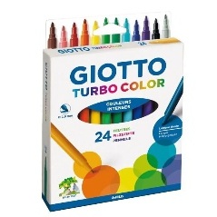 FEUTRES 24 COULEURS GIOTTO TURBO COLOR ETUI ACCROCHABLE