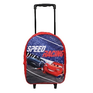 SAC A DOS A ROULETTES 31CM CARS ROUGE