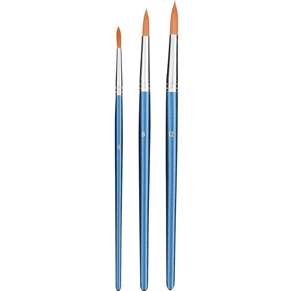 Ensemble De 12 Pinceaux Ronds Pour Peinture à L'aquarelle