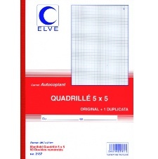 CARNET AUTOCOPIANT QUAD-5-5 297X210