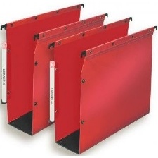 10 DOSSIERS SUSPENDUS ARMOIRE HAMELIN A4 FOND 80MM 800 FEUILLES ROUGE
