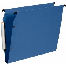 10 DOSSIERS SUSPENDUS ARMOIRE ELBA A4 FOND 80MM 800 FEUILLES BLEU OPAQUE