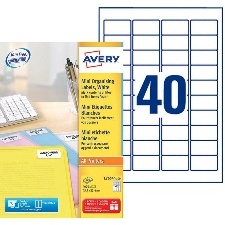 4000 ETIQUETTES LASER PERSONNALISABLES AVERY BLANC 45 7 X 25 4 MM