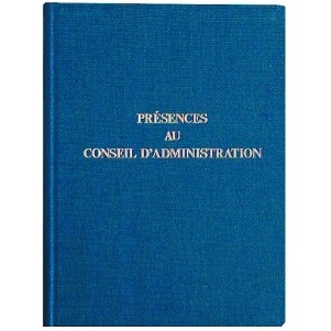 REGISTRE DE PRESENCE CONSEIL D'ADMINISTRATION EXACOMPTA BLEU 100 PAGES 29,7X21CM