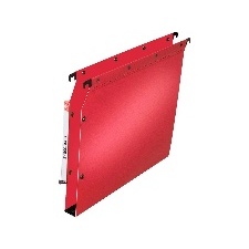 PAQUET DE 10 DOSSIERS SUSPENDUS ARMOIRE POLYPROPYLENE ULTIMATE A4 ELBA ROUGE CERISE FOND 30MM CAPACITE 350 FEUILLES