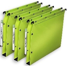 10 DOSSIERS SUSPENDUS ULTIMATE ARMOIRE ELBA FOND OPAQUE VERT 30 MM A4
