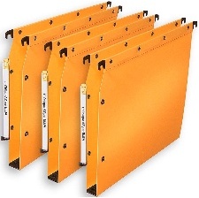 10 DOSSIERS SUSPENDUS ULTIMATE ARMOIRE ELBA FOND OPAQUE JAUNE 30 MM A4