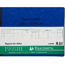 REGISTRE VISITEUR EXACOMPTA 25X32CM 80 PAGES