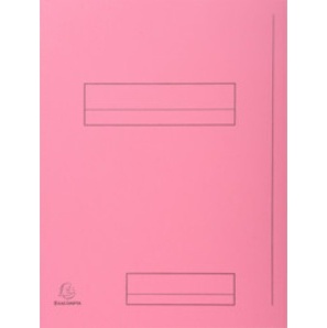 PAQUET DE 50 CHEMISES IMPRIMEES 2 RABATS 24X32CM - ROSE
