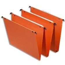 BOITE 25 DOSSIERS SUSPENDUS  A4 V DUAL - ORANGE