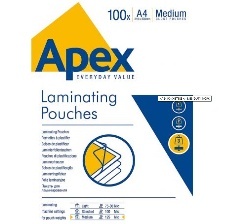 APEX POCHETTES DE PLASTIFICATION A3 MED DUTY 100PK