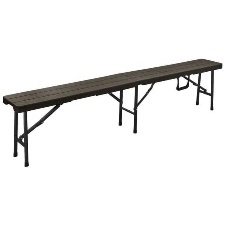 BANC PLIANT TERRE JARDIN IMITATION LATTE BOIS