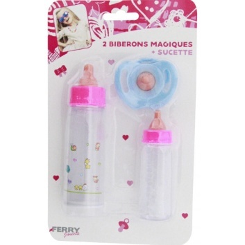 ENSEMBLE DE 2 BIBERONS MAGIQUES + 1 SUCETTE