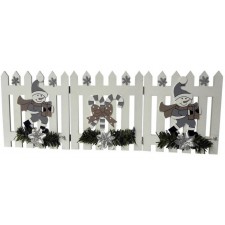 BARRIERE DECORATIVE LA BOUTIQUE DE NOEL POUR SAPIN 54X20 BLANC