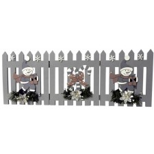 BARRIERE DECORATIVE LA BOUTIQUE DE NOEL POUR SAPIN 54X20 GRIS