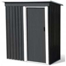 ABRI DE JARDIN PORTE COULISSANTE 80X162X182XM GRIS ANTHRACITE