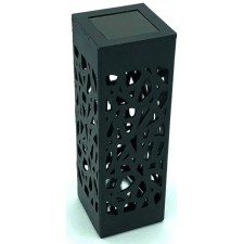 BORNES SOLAIRES PHOTOPHORES TERRE JARDIN EN PLASTIQUE X6 NOIRES