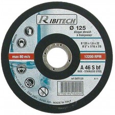 DISQUE PLAT A TRONCONNER RIBITECH EN INOX 125X1.6X22MM