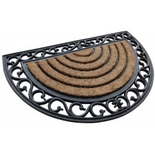 PAILLASSON DEMI LUNE FACILITYS ANTIDERAPANT CAOUTCHOUC ET COCO TRESSE 75X45CM