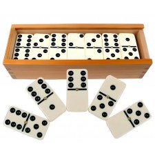 DOMINOS BOITE EN BOIS