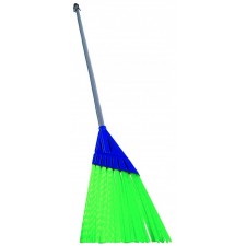 BALAI AVEC FIBRES EN ETOILES 145CM VERT BLEU