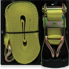 SANGLE A CLIQUET TERRE JARDIN 8M X 50MM JAUNE