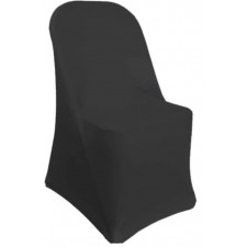 HOUSSE DE CHAISE TERRE JARDIN SPANDEX HAUTEUR 88CM NOIRE