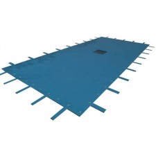 BACHE PISCINE TERRE JARDIN 7-5X4-5M BLEUE